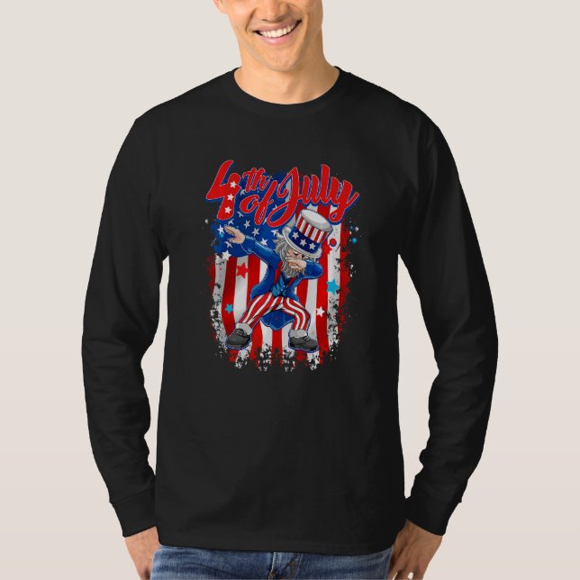 Camiseta Dabbing Tio Sam Quarto De Julho (Frente)