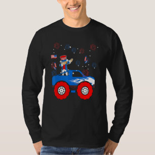 Camiseta Dabbing Tio Sam Riding Monster Truck 4 De Julho