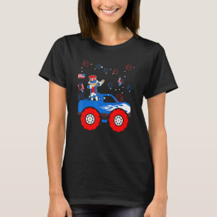 Camiseta Dabbing Tio Sam Riding Monster Truck 4 De Julho