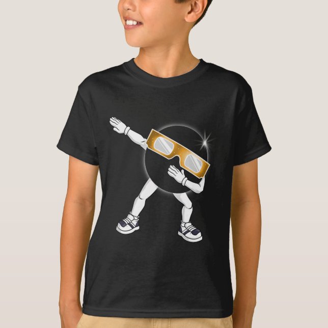 Camiseta Dabbing Total Solar Eclipse 2024 Totality Dab Boys (Frente)