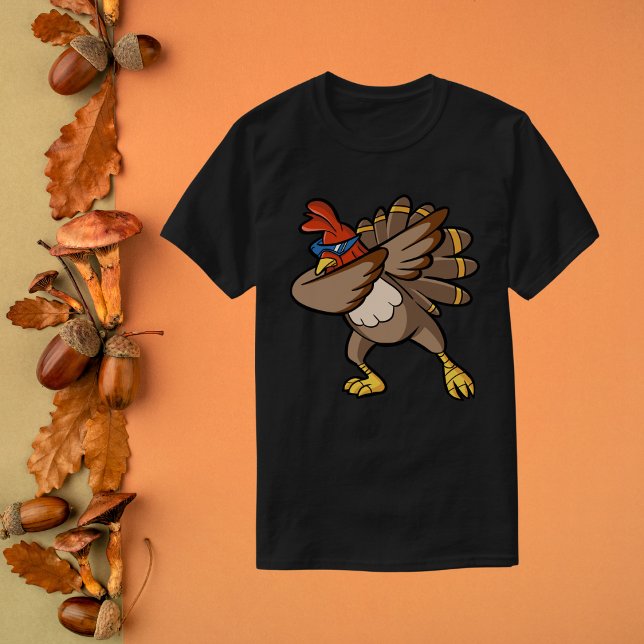 Camiseta Dabbing Turkey - Ação de Graças (Criador carregado)