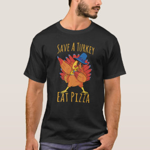 Camiseta Dabbing Turkey Come Pizza Adulto Vegan Kids Thanks