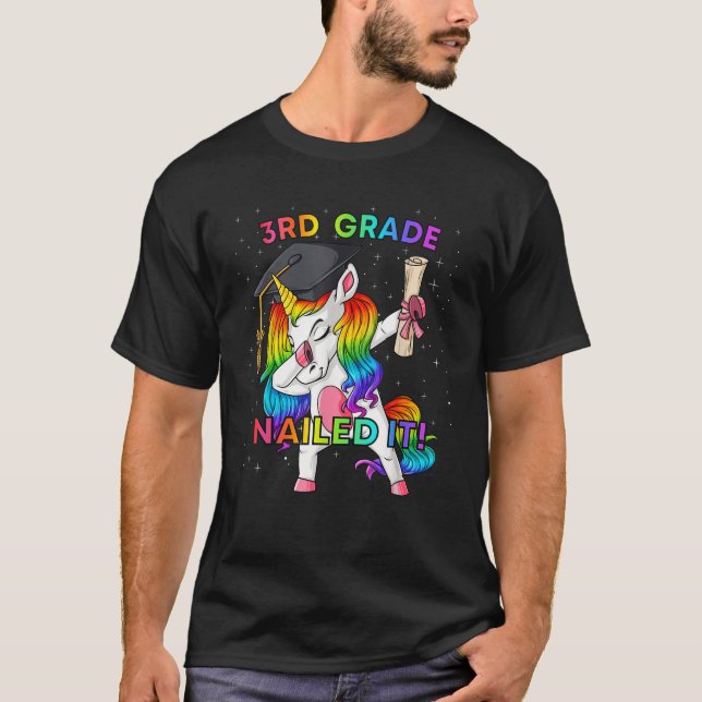 Camiseta Dabbing Unicorn 3º Graduação de Ti Nails (Frente)