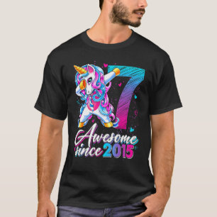 Camiseta Dabbing Unicorn 7 incrível desde 2015 7 Birt