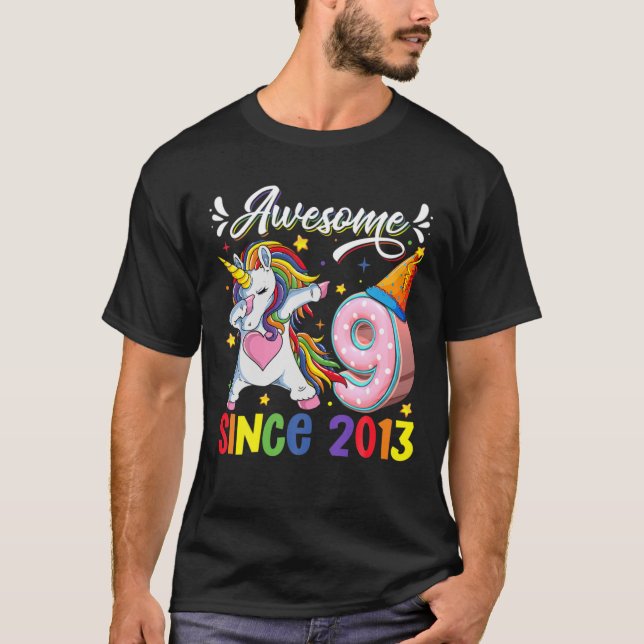 Camiseta Dabbing Unicorn 9º aniversário do Awestro 2013 9 a (Frente)