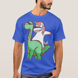 Camiseta Dabbing Unicorn and Dinosaur T