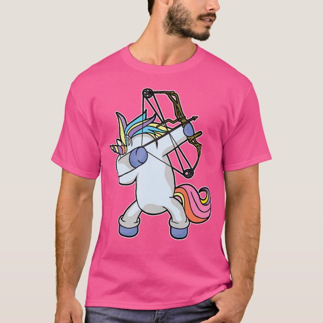 Camiseta Dabbing Unicorn Archer Archery Arco Seta (Frente)