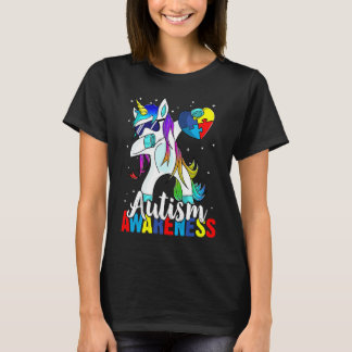Camiseta Dabbing Unicorn Autism Awareness Kids Girls Boys B