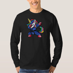 Camiseta Dabbing Unicorn brasileiro Jiu Jitsu Mãe Tee Bjj W