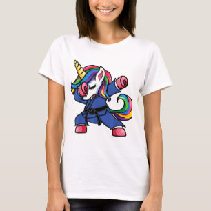 Camiseta Dabbing Unicorn brasileiro Jiu Jitsu Mãe Tee BJJ W