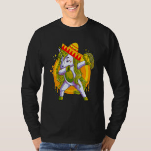 Camiseta Dabbing Unicorn Cinco De Mayo Taco Unicorn mexican
