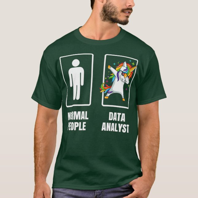 Camiseta Dabbing Unicorn Data Analyst Data Scientist (Frente)