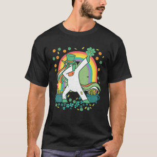 Camiseta Dabbing Unicorn Dia de São Patrício Kids Leprech
