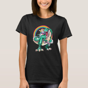 Camiseta Dabbing Unicorn Dinossaur Game Controller Rainbow