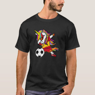 Camiseta Dabbing Unicorn Espanha Soccer Fans Jersey Espanha