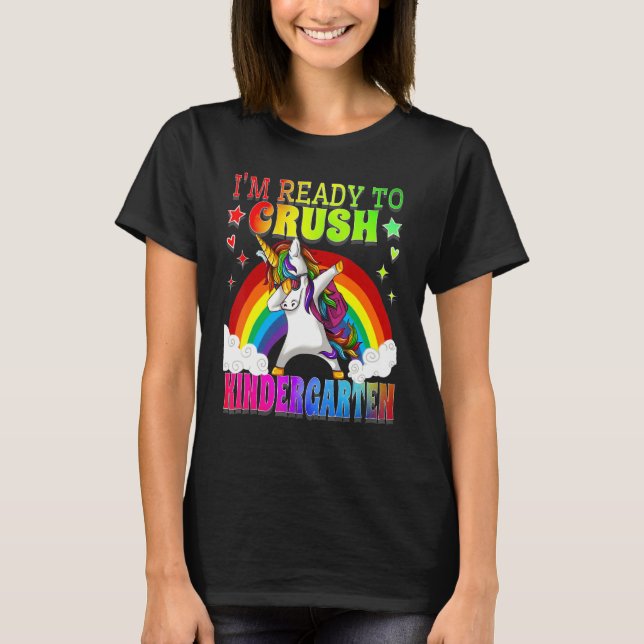Camiseta Dabbing Unicorn Estou pronto para esmagar o jardim (Frente)