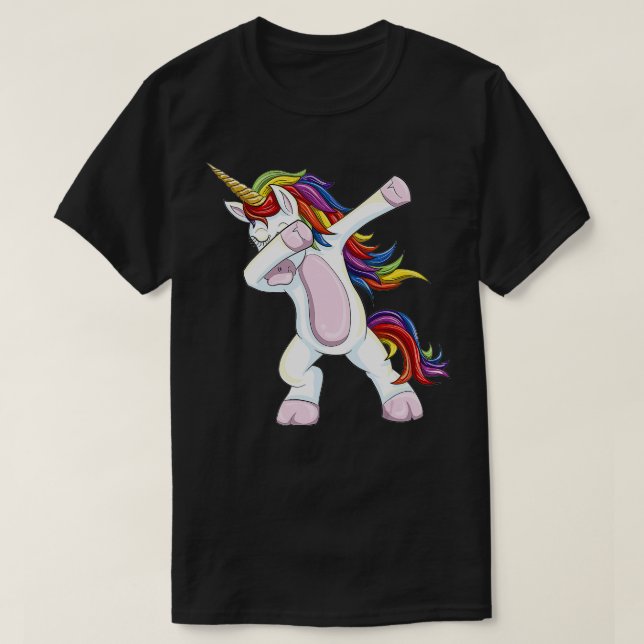 Camiseta Dabbing Unicorn Funny Unicorn Dab Gift (Frente do Design)