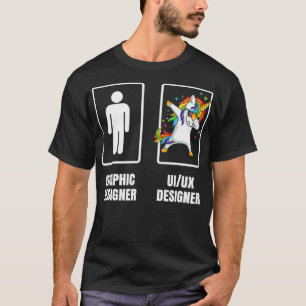 Camiseta Dabbing Unicorn Graphic Designer UI UX Designer Il