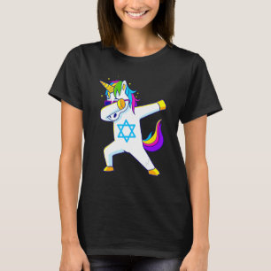 Camiseta Dabbing Unicorn Hanukkah Jewish Dancing Chanukah K