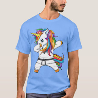 Camiseta Dabbing Unicorn Karate Taekwondo Kids Girls Art
