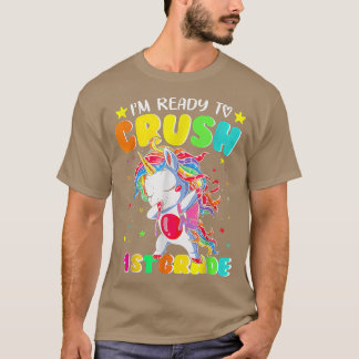 Camiseta Dabbing Unicorn Kid Estou pronto para esmagar 1 ru