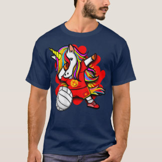 Camiseta Dabbing Unicorn Kyrgyzstan Volleyball Fans Jersey