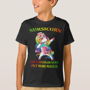 Camiseta Dabbing Unicorn Nursicorn Enfermeira Engraçada