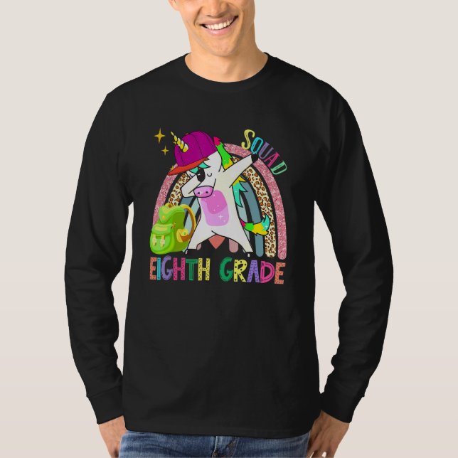 Camiseta Dabbing Unicorn Oitavo Grau Rainbow Tea (Frente)