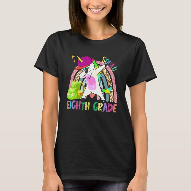 Camiseta Dabbing Unicorn Oitavo Grau Rainbow Tea (Frente)