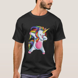 Camiseta Dabbing Unicorn Orgulho gay LGBT LGBT Lésbica Rai