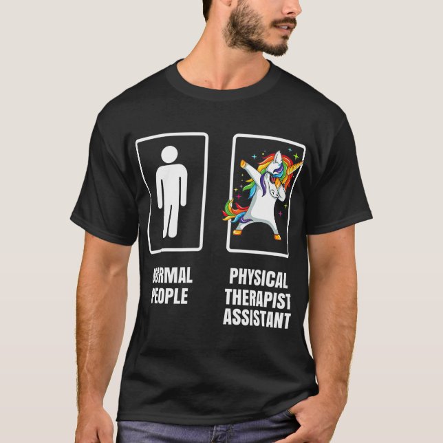 Camiseta Dabbing Unicorn Physical Therapist Assistant PT (Frente)
