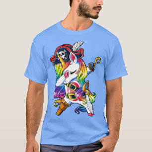 Camiseta Dabbing Unicorn Pirate Jolly Roger Costume Kids Gi