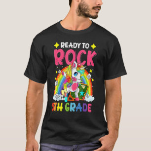 Camiseta Dabbing Unicorn Ready To Rock 5 Grade Back To Sc