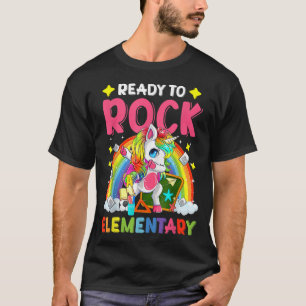 Camiseta Dabbing Unicorn Ready To Rock Elementar To S
