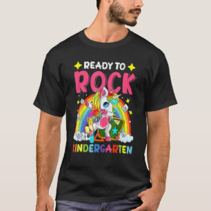 Camiseta Dabbing Unicorn Ready To Rock Kindergarten Back To