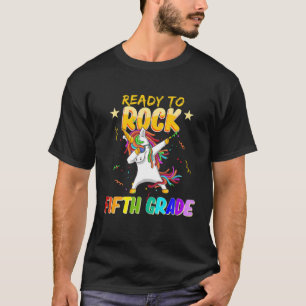 Camiseta Dabbing Unicorn Ready To Rock Quinto Grade Back To