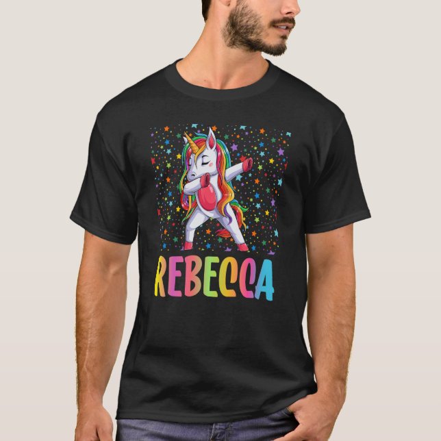 Camiseta Dabbing Unicorn Rebecca (Frente)