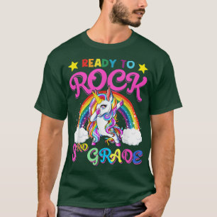 Camiseta Dabbing Unicorn Rock 3rd Grade Back To School Girl