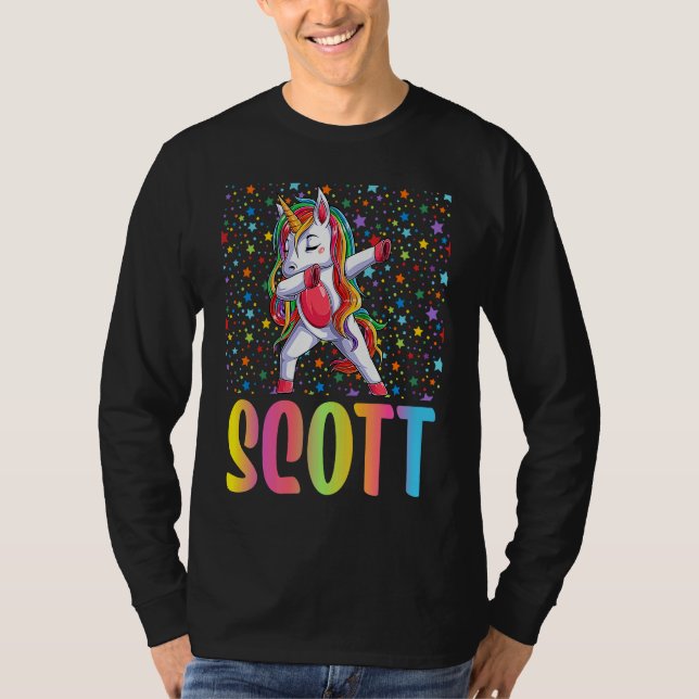 Camiseta Dabbing Unicorn Scott (Frente)