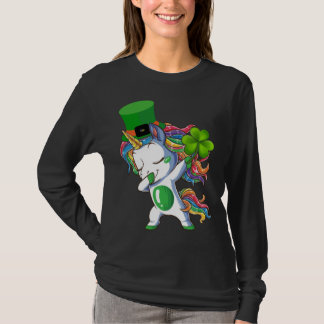 Camiseta Dabbing Unicorn St Patricks Day Lepricorn Irish Sh
