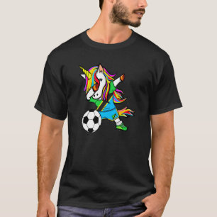 Camiseta Dabbing Unicorn Tanzania Futebol Tanzania Flag