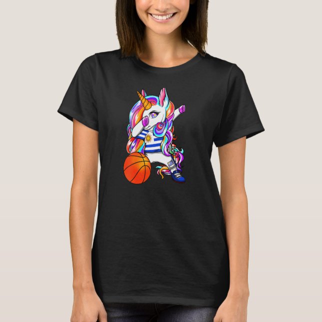 Camiseta Dabbing Unicorn Uruguai Basball Fans Jersey Bba (Frente)
