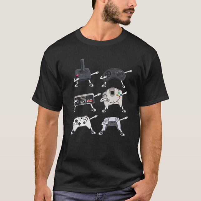 Camiseta Dabbing Video Game Controles Engraçados Meninos Jo (Frente)
