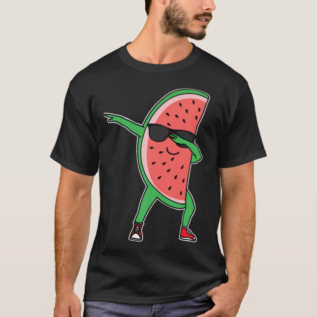 Camiseta Dabbing Watermelon Kawaii Dab Summer Fruta Melon L (Frente)