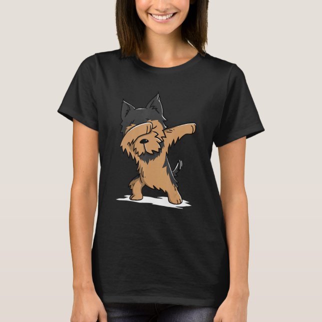 Camiseta Dabbing Yorkshire Terrier Dab Dance Dog (Frente)