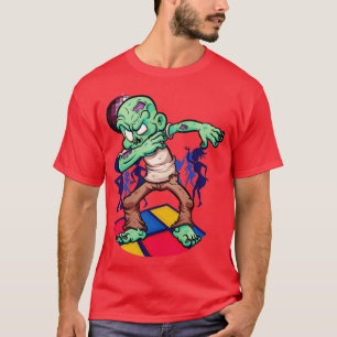 Camiseta Dabbing Zombie dançando horrores no Halloween