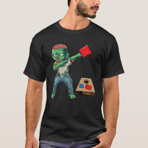 Camiseta Dabbing Zombie Halloween Cornhole Trick ou Tret C