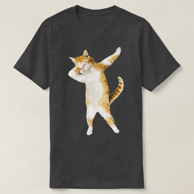 Camiseta Dabing Cat Kitten Funny Dab Legal Gatinho (Frente do Design)