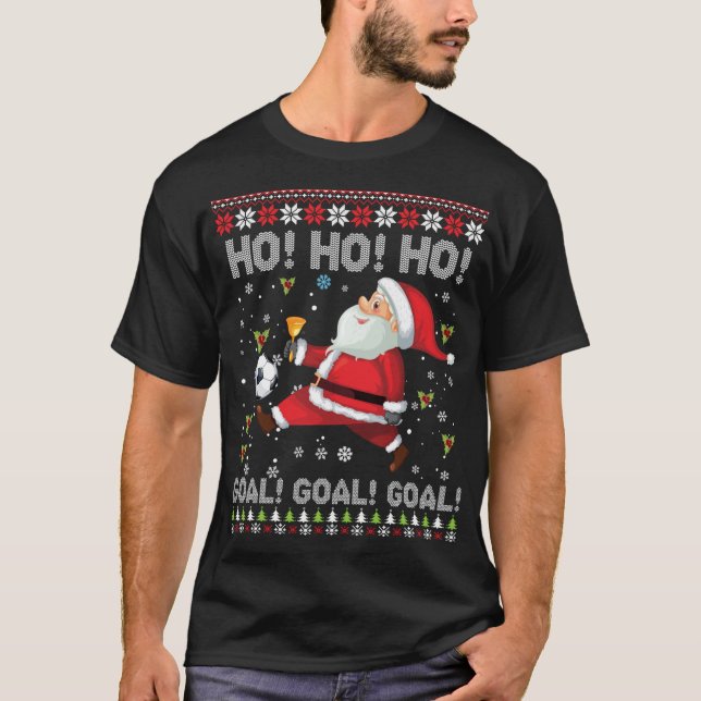 Camiseta Dabing Christmas Soccer Ho Papais noeis Elf Ugly S (Frente)