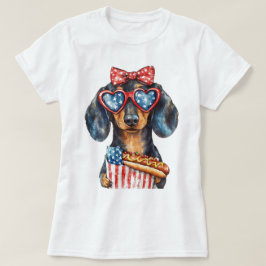 Camiseta Dachschund Patriótico
